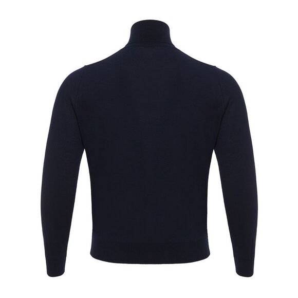 Colombo Blue Cashmere Men's Turtleneck - Picture 2 of 4